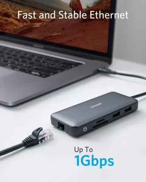 Anker PowerExpand 8-in-1 USB C Hub with 100W Power Delivery 4K 60Hz