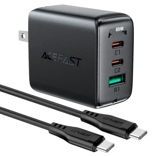 ACEFAST A15 PD 65W 3 Port Fast Charger with Cable