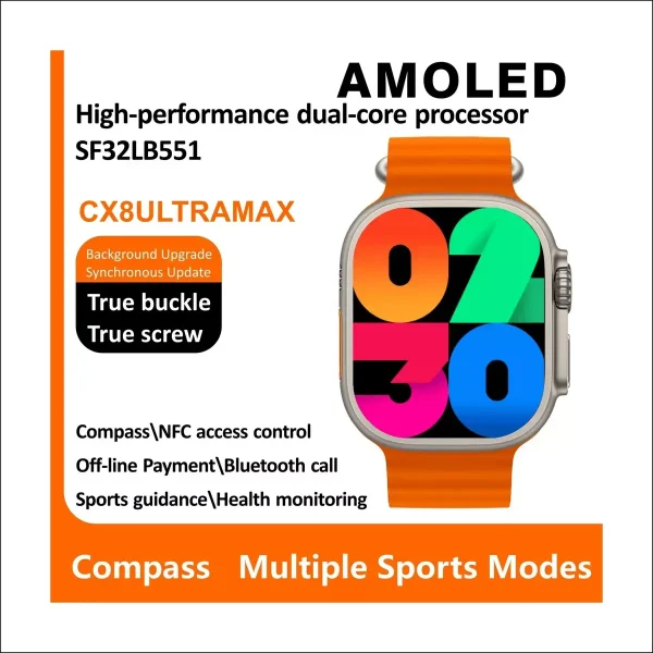 CX8 Ultra Max Amoled Smart Watch