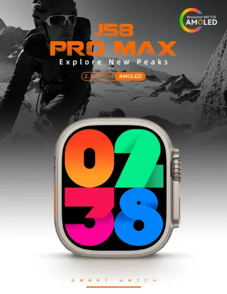 JS8 Pro Max Amoled Display Smart Watch