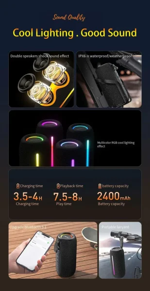 Awei Y788 RGB Outdoor Bluetooth Speaker